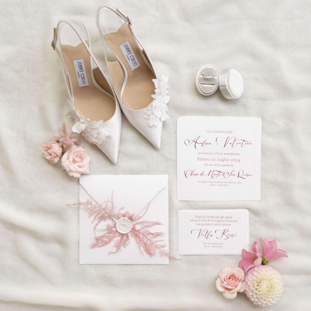 Romantic Wedding Stationery with calligraphy