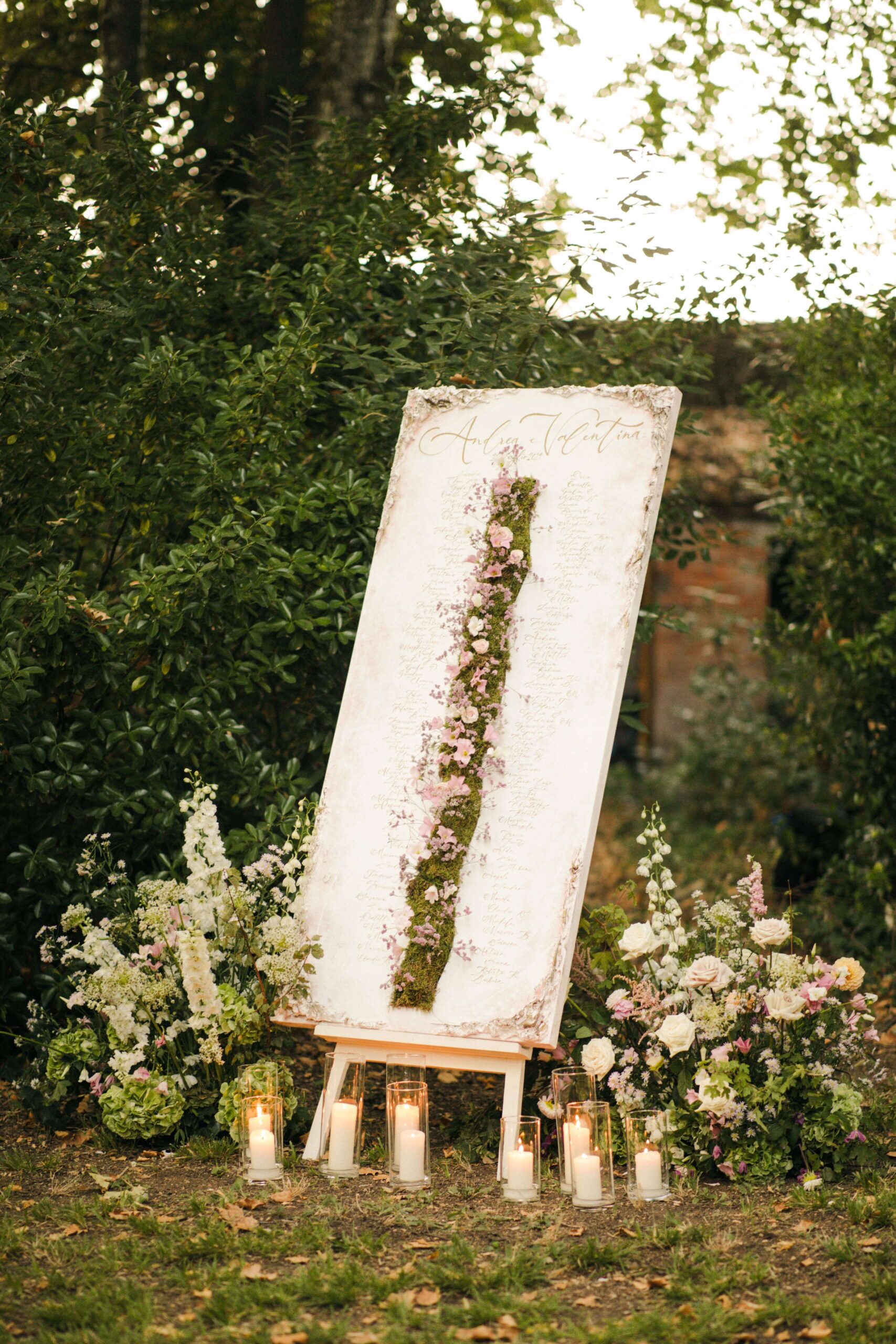 Seating charts destination wedding in italy